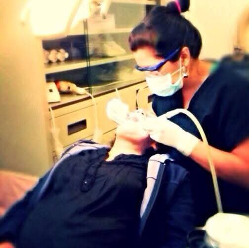 Paciente durante un control dental